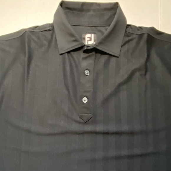 FootJoy Short Sleeve Golf Performance Polo Shirt Black Out Men’s Size Large - Picture 3 of 10